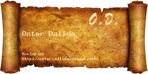 Oster Dalida névjegykártya